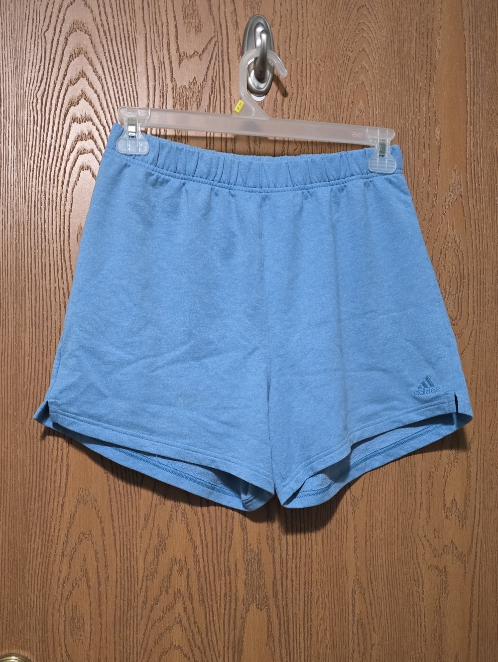 adidas Women’s Sky Blue Athletic Shorts with Elastic Waist